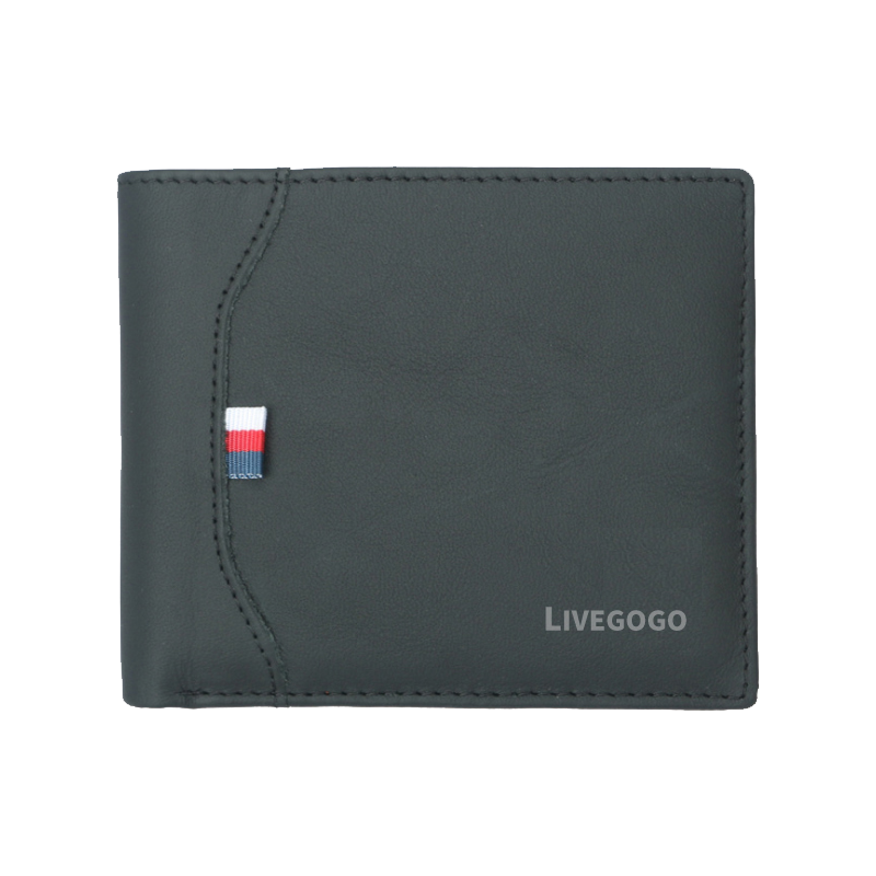 【LIVEGOGO】頭層牛皮+RFID防盜刷真皮短夾 - Image 2